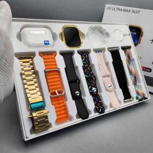 i20 Ultra Max Suit Smart watch with 7 in 1 Straps & Free Airpods Multicolor Strap Free Size